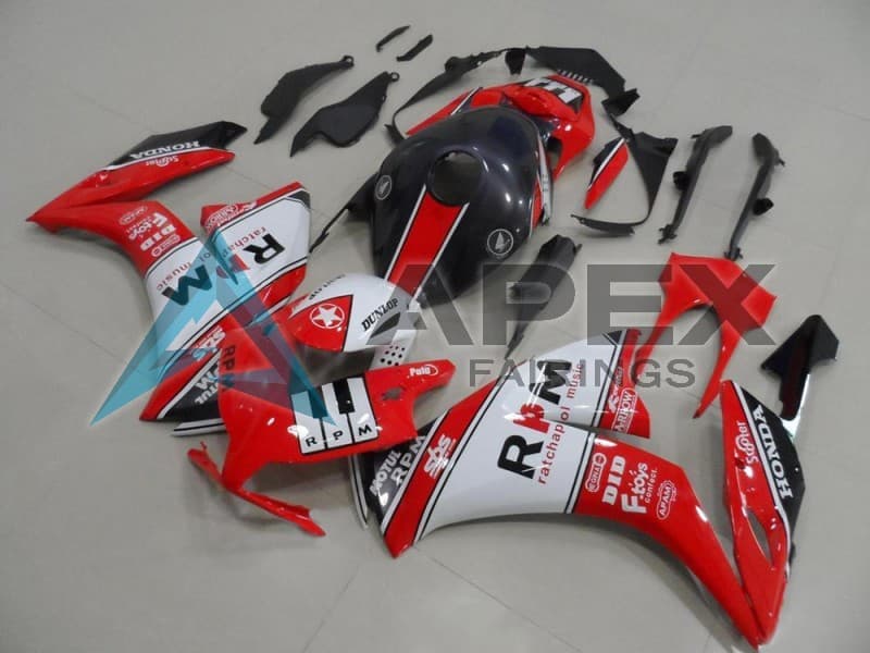 White Red Glossy Black Rpm - Honda CBR1000RR Fireblade SC59 II (2012-2016) ABS Fairings | Apex Fairings