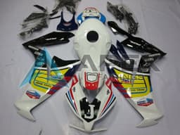 White Yellow Glossy Black - Honda CBR1000RR Fireblade SC59 II (2012-2016) ABS Fairings — Style FE222 | Apex Fairings — view 1