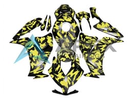 Yellow Grey Black Camouflage - Honda CBR1000RR Fireblade SC59 II (2012-2016) ABS Fairings | Apex Fairings — view 1