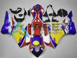 White Red Blue Yellow HRC - Honda CBR1000RR Fireblade SC77 (2017-2026) ABS Fairings — Style FE128 | Apex Fairings — view 1
