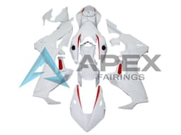 White with Red Line - Honda CBR1000RR Fireblade SC77 (2017-2026) ABS Fairings | Apex Fairings — view 1