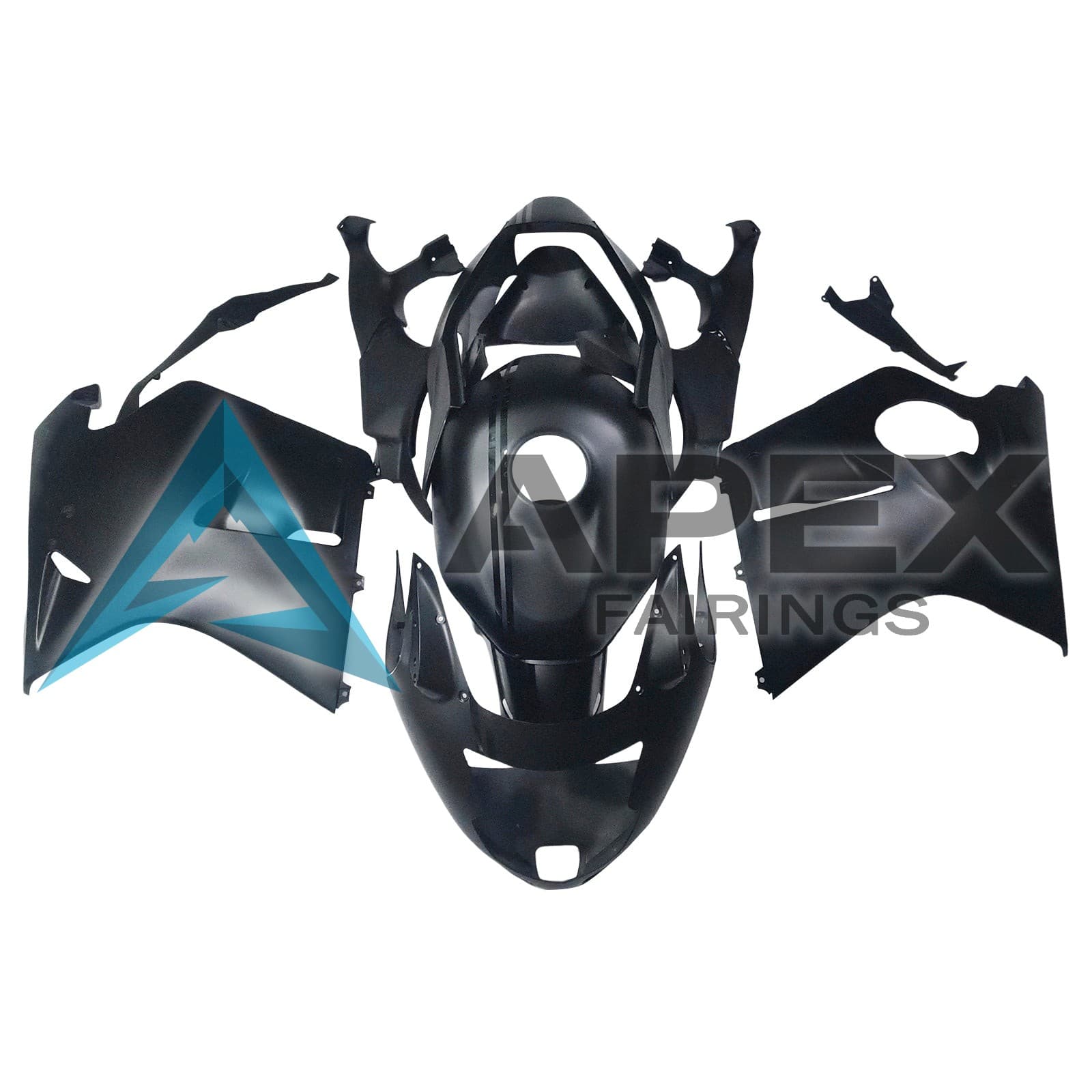 Matte Black - Honda CBR1100XX SuperBlackBird (1996-2007) ABS Fairings | Apex Fairings