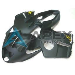 Matte Black with CBR White Logo and Yellow XX - Honda CBR1100XX SuperBlackBird (1996-2007) ABS Fairings | Apex Fairings — view 1