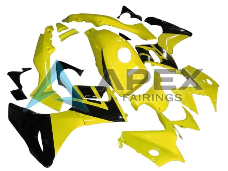 Yellow Glossy Black - Honda CBR125R (2004-2006) ABS Fairings | Apex Fairings