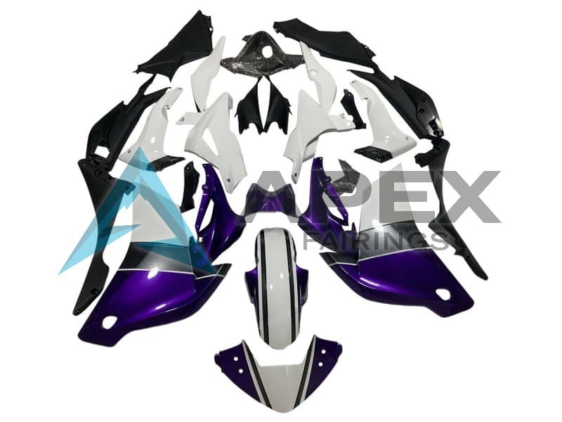 White Dark Purple Black - Honda CBR250R MC41 (2011-2016) ABS Fairings | Apex Fairings