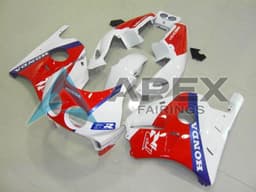 White Red Blue - Honda CBR250RR MC22 (1990-1996) ABS Fairings — Style FE45 | Apex Fairings — view 1