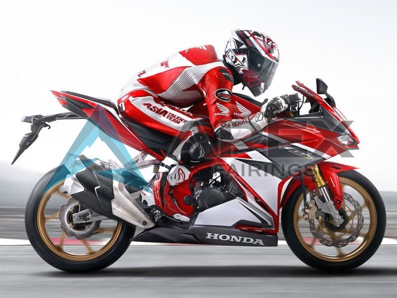 White Red Matte Black - Honda CBR250RR MC51 (2017-2022) ABS Fairings | Apex Fairings