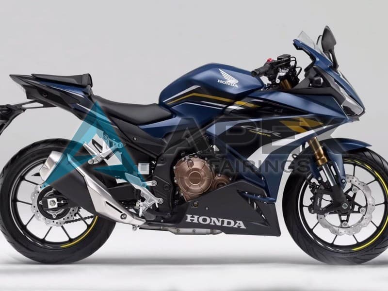Dark Blue Matte Black - Honda CBR400R (2019-2023) ABS Fairings | Apex Fairings
