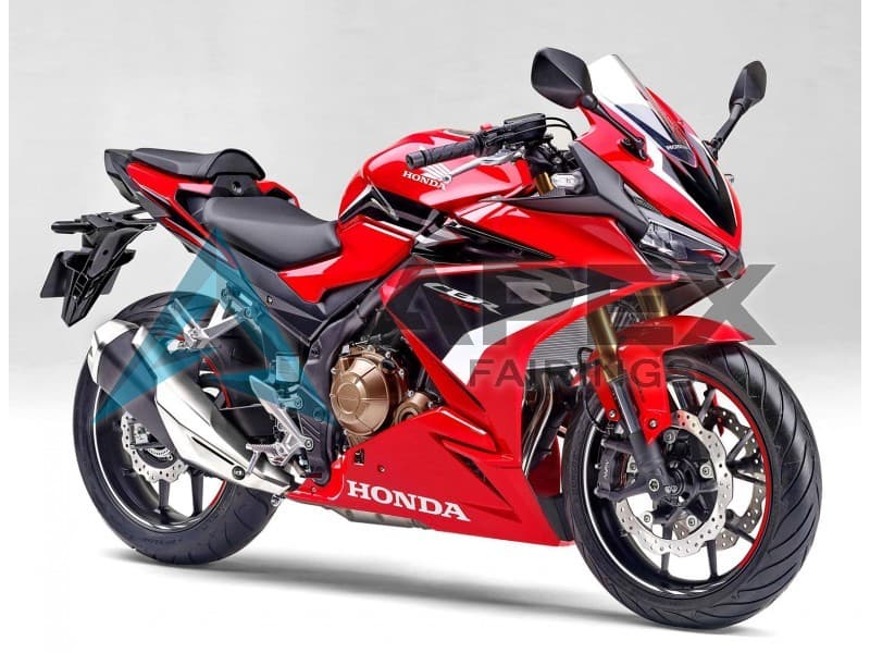 Red White Glossy Black - Honda CBR400R (2019-2023) ABS Fairings | Apex Fairings