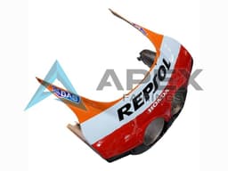 White Red - Honda CBR400RR NC23 (1987-1989) ABS Fairings | Apex Fairings — view 4