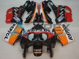 Orange White Red Glossy Black Repsol HRC - Honda CBR400RR NC29 (1990-1999) ABS Fairings | Apex Fairings — view 1