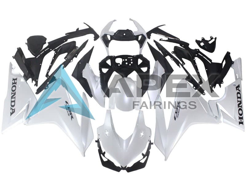 Pearl White - Honda CBR500R (2019-2023) ABS Fairings | Apex Fairings
