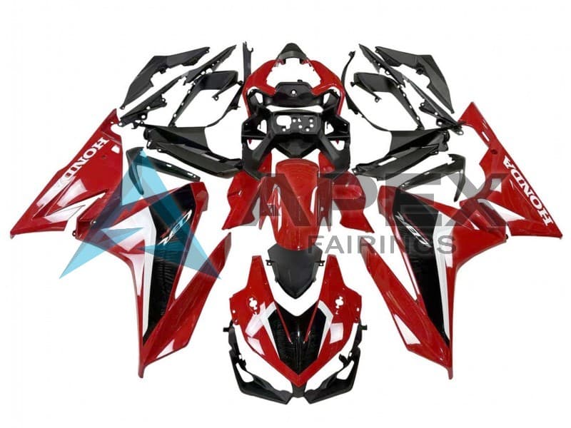 Red White Black - Honda CBR500R (2019-2023) ABS Fairings — Style FE29 | Apex Fairings