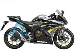 Silver Yellow Glossy Black - Honda CBR500R (2019-2023) ABS Fairings | Apex Fairings — view 2