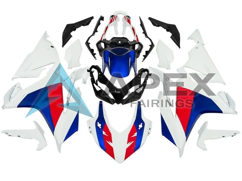 White Red Blue - Honda CBR500R (2019-2023) ABS Fairings — Style FE36 | Apex Fairings