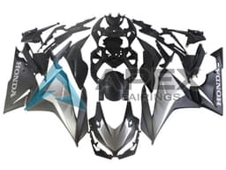 Silver Grey Matte Black - Honda CBR500R (2019-2023) ABS Fairings — Style FE38 | Apex Fairings — view 1