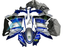 Silver Blue Glossy Black Green Repsol Monster - Honda CBR600F (2011-2013) ABS Fairings | Apex Fairings — view 1