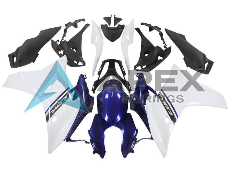 White Blue - Honda CBR600F (2011-2013) ABS Fairings | Apex Fairings
