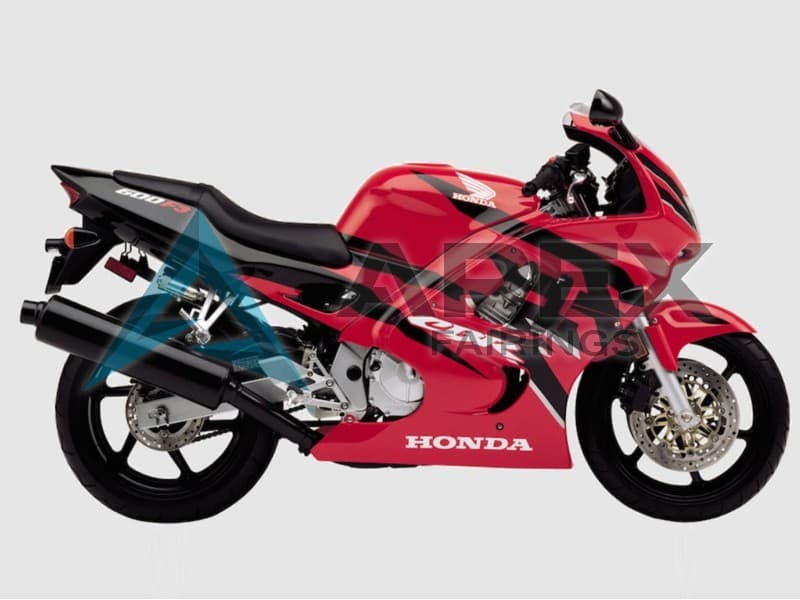Red Glossy Black - Honda CBR600 F3 (1997-1998) ABS Fairings — Style FE18 | Apex Fairings