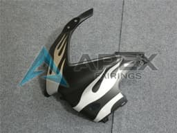 White Matte Black Flame - Honda CBR600 F3 (1997-1998) ABS Fairings | Apex Fairings — view 4