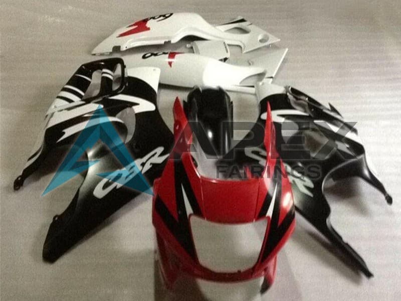 White Red Glossy Black - Honda CBR600 F3 (1997-1998) ABS Fairings | Apex Fairings