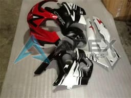 White Red Glossy Black - Honda CBR600 F3 (1997-1998) ABS Fairings | Apex Fairings — view 2