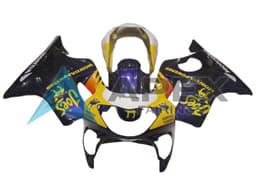 White Yellow Glossy Black Joes - Honda CBR600 F4 (1999-2000) ABS Fairings | Apex Fairings — view 1