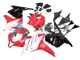 White Red Glossy Black - Honda CBR600RR (2009-2012) ABS Fairings — Style FE202 | Apex Fairings — view 3