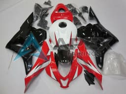 White Red Glossy Black - Honda CBR600RR (2009-2012) ABS Fairings — Style FE203 | Apex Fairings — view 1