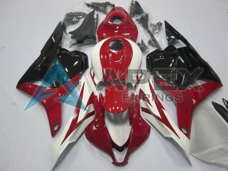 White Red Glossy Black OEM Style - Honda CBR600RR (2009-2012) ABS Fairings | Apex Fairings
