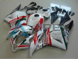 White Red Green Castrol - Honda CBR600RR (2009-2012) ABS Fairings — Style FE210 | Apex Fairings — view 1