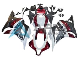 White Red Matte Black - Honda CBR600RR (2009-2012) ABS Fairings | Apex Fairings — view 1
