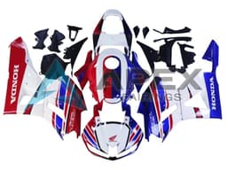 White Red Blue - Honda CBR600RR EURO Spec (2013-2023) ABS Fairings — Style F115 | Apex Fairings — view 1