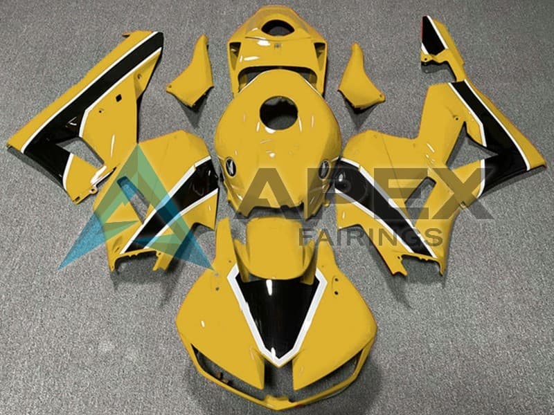 Yellow White Glossy Black - Honda CBR600RR USA Spec (2013-2026) ABS Fairings | Apex Fairings