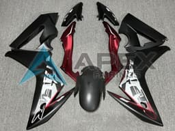 Matte Black Red - Honda CBR650F (2014-2016) ABS Fairings | Apex Fairings — view 1