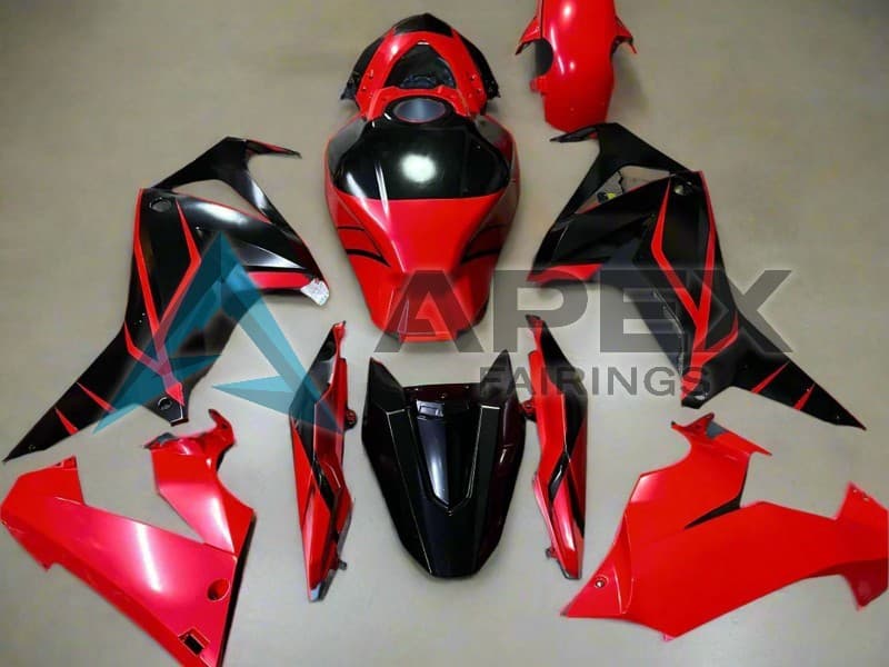 Red Glossy Black Stripe - Honda CBR650R (2021-2023) ABS Fairings | Apex Fairings