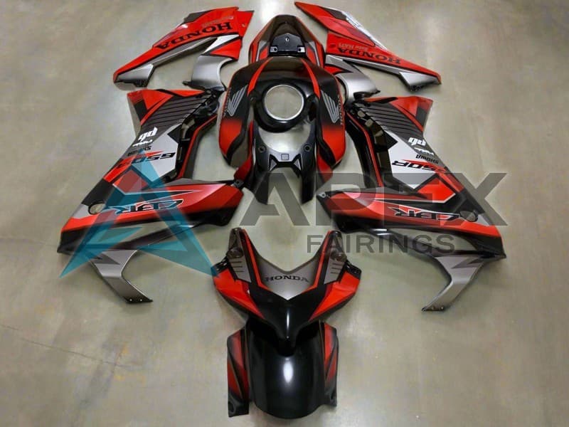 Red Silver Glossy Black - Honda CBR650R (2021-2023) ABS Fairings | Apex Fairings