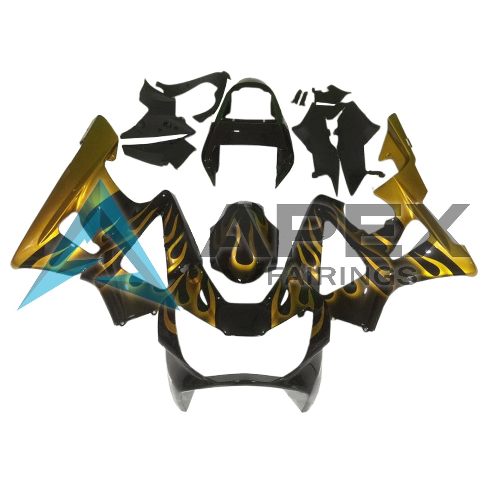 Black & Gold - Honda CBR900RR CBR929RR (2000-2001) ABS Fairings | Apex Fairings