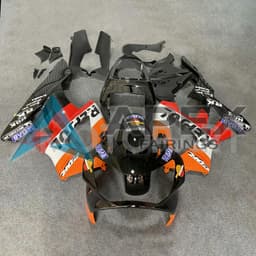 Red & Orange & Repsol - Honda CBR900RR CBR929RR (2000-2001) ABS Fairings | Apex Fairings — view 1