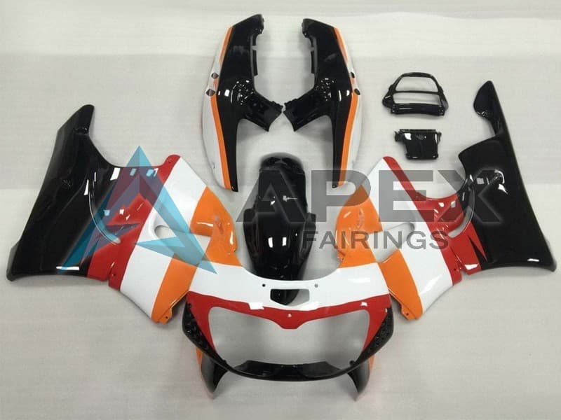 Orange White Red Glossy Black - Honda CBR900RR CBR893RR SC28 (1994-1995) ABS Fairings | Apex Fairings