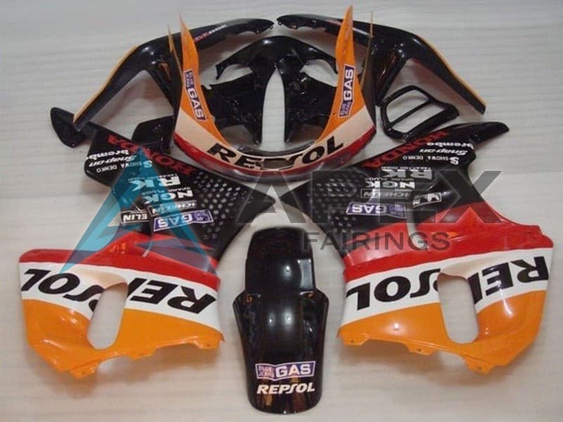 Orange White Red Glossy Black Repsol - Honda CBR900RR CBR893RR SC33 (1996-1997) ABS Fairings | Apex Fairings