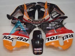 Orange White Red Glossy Black Repsol - Honda CBR900RR CBR893RR SC33 (1996-1997) ABS Fairings | Apex Fairings — view 1
