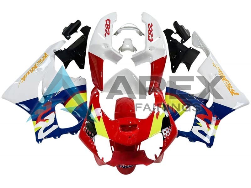 White Red Yellow Blue - Honda CBR900RR CBR919RR SC33 (1998-1999) ABS Fairings | Apex Fairings