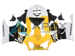 White Yellow Glossy Black - Honda CBR900RR CBR919RR SC33 (1998-1999) ABS Fairings | Apex Fairings — view 1