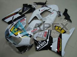 White Yellow Glossy Black Playboy 14 - Honda CBR900RR CBR919RR SC33 (1998-1999) ABS Fairings | Apex Fairings — view 1