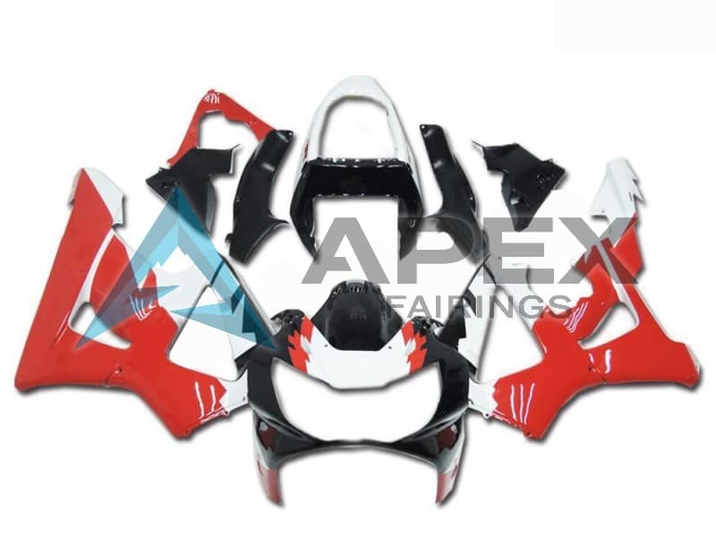 White Red Glossy Black - Honda CBR900RR CBR929RR SC44 (2000-2001) ABS Fairings | Apex Fairings