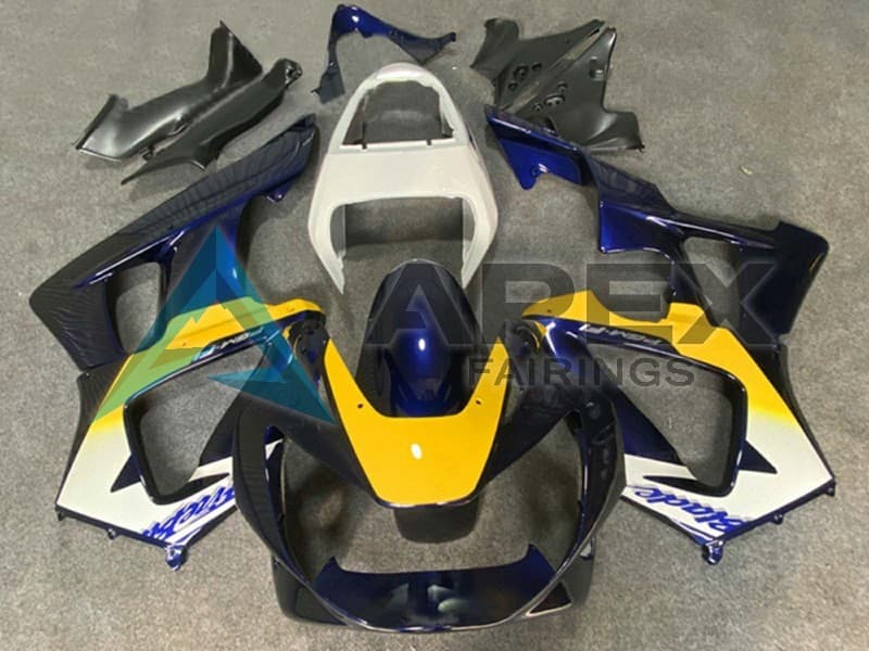 White Yellow Dark Blue - Honda CBR900RR CBR929RR SC44 (2000-2001) ABS Fairings | Apex Fairings