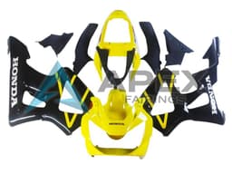 Yellow Glossy Black - Honda CBR900RR CBR929RR SC44 (2000-2001) ABS Fairings — Style FE48 | Apex Fairings — view 1