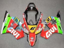 White Red Yellow Blue Green Black Elf Givi 6 - Honda CBR900RR CBR954RR SC50 (2002-2003) ABS Fairings | Apex Fairings — view 1