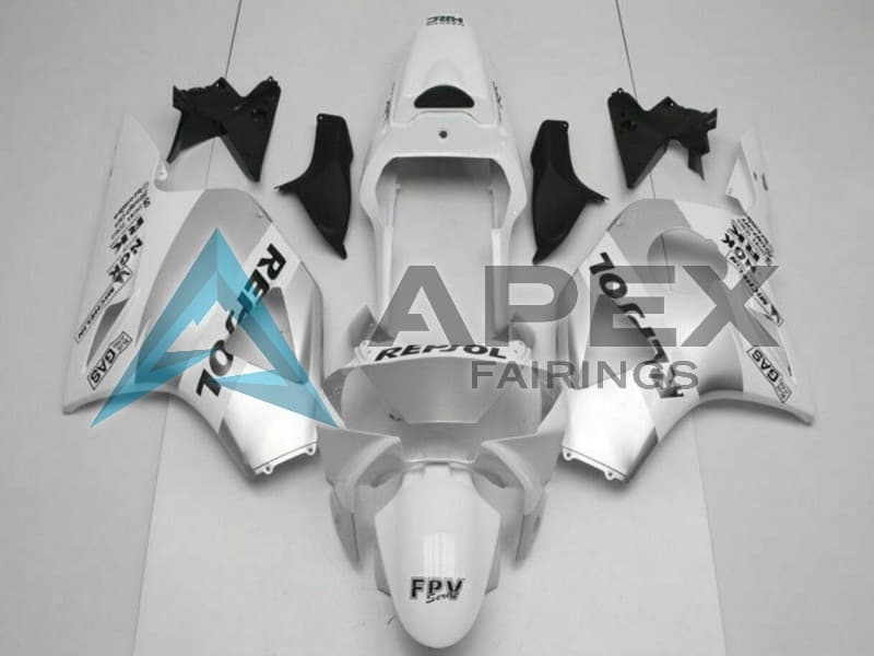 White Silver Black Repsol - Honda CBR900RR CBR954RR SC50 (2002-2003) ABS Fairings | Apex Fairings